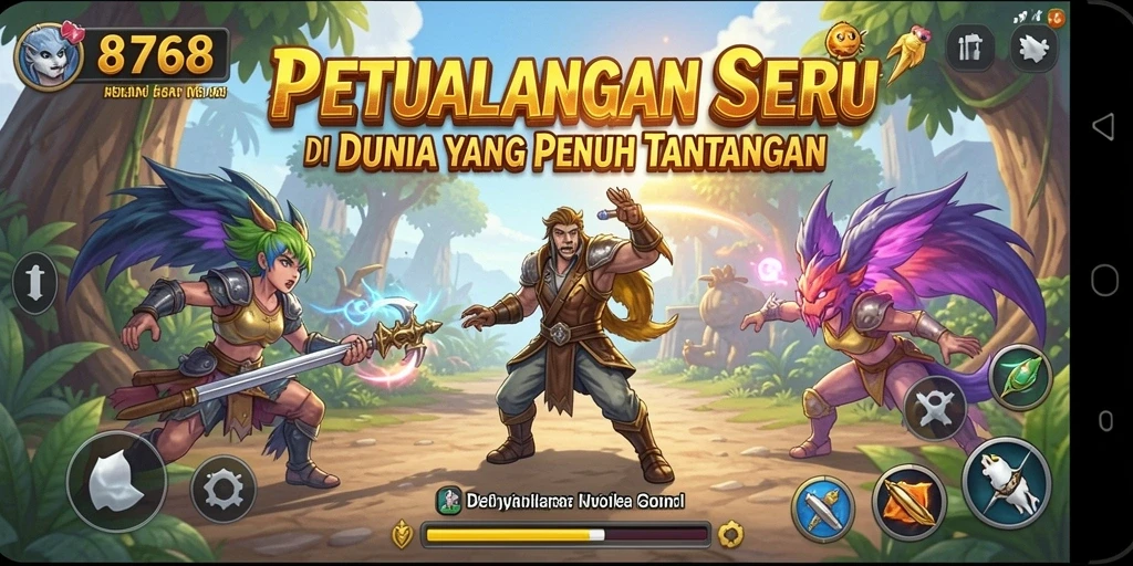 Tampilan gameplay <strong>8768</strong> yang penuh aksi dan tantangan seru.