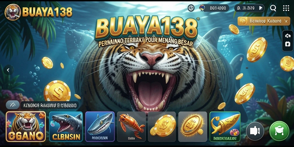 Tampilan permainan Kasino yang mendebarkan di BUAYA138.