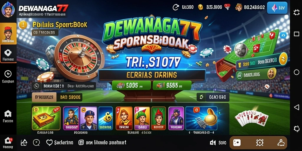 Tampilan antarmuka gameplay DEWANAGA77 saat taruhan olahraga berlangsung.
