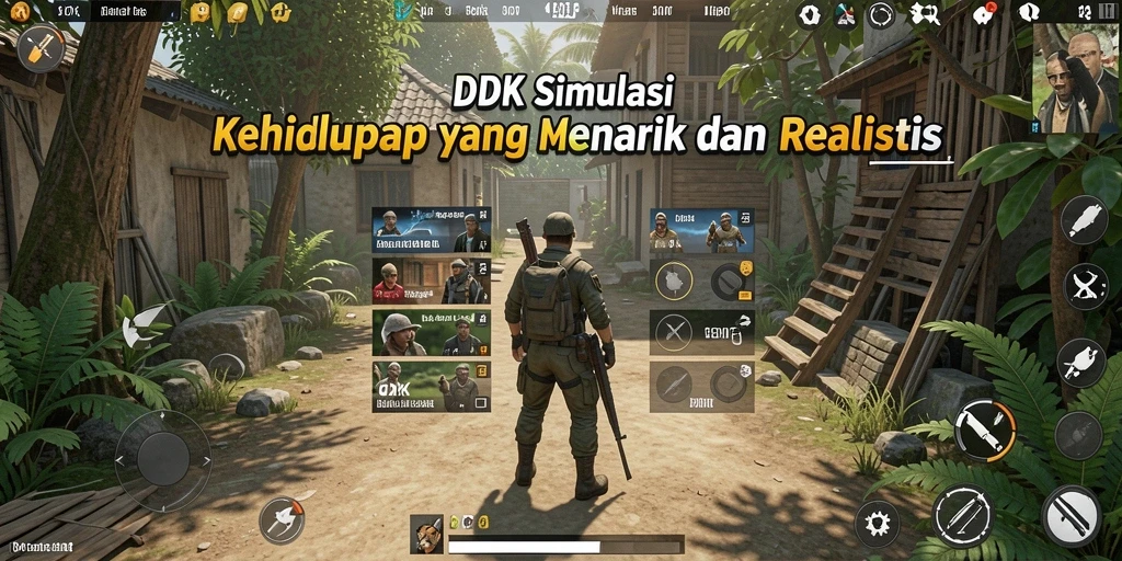 Tampilan gameplay DKK dengan elemen simulasi yang menarik.