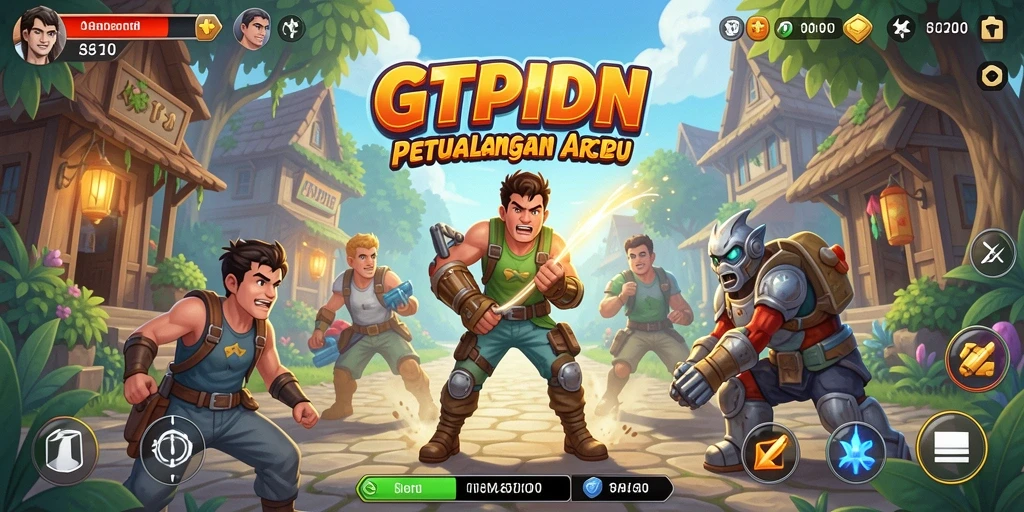 Tampilan gameplay seru dalam GTPIDN dengan karakter unik.