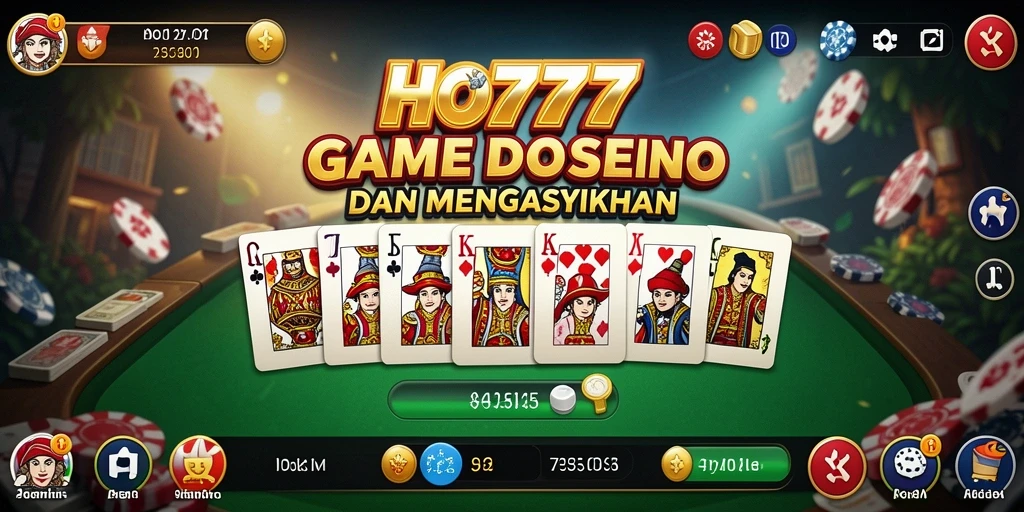 Tampilan gameplay seru di HO777 dengan gaya domino yang menarik.