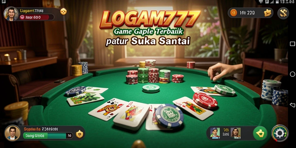 Screenshot gameplay LOGAM777 menunjukkan keseruan bermain Gaple.