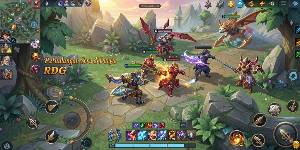 Tampilan gameplay seru dari MLBB8 di dunia RPG.