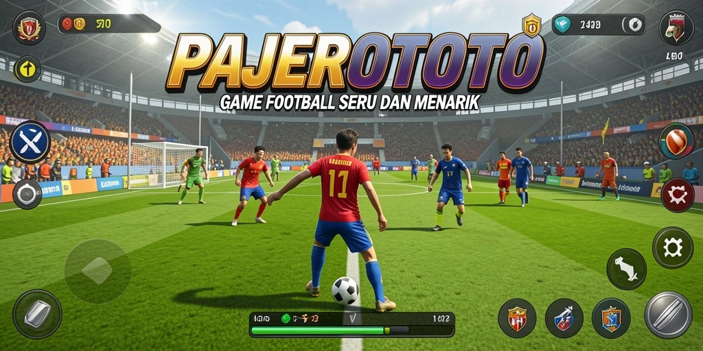 Tampilan gameplay seru di PAJEROTOTO saat bertanding di lapangan.