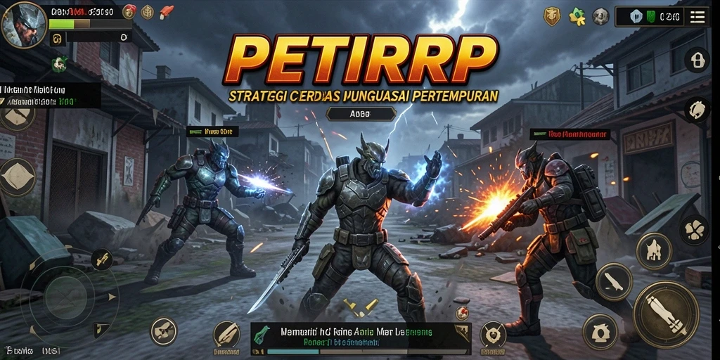Tampilan utama gameplay PETIRRP dengan strategi pertempuran yang mendebarkan.