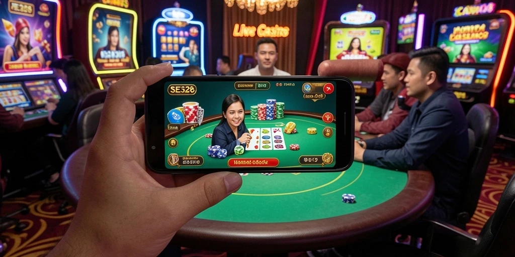 Tampilan gameplay SE328 yang memukau dalam Live Casino.