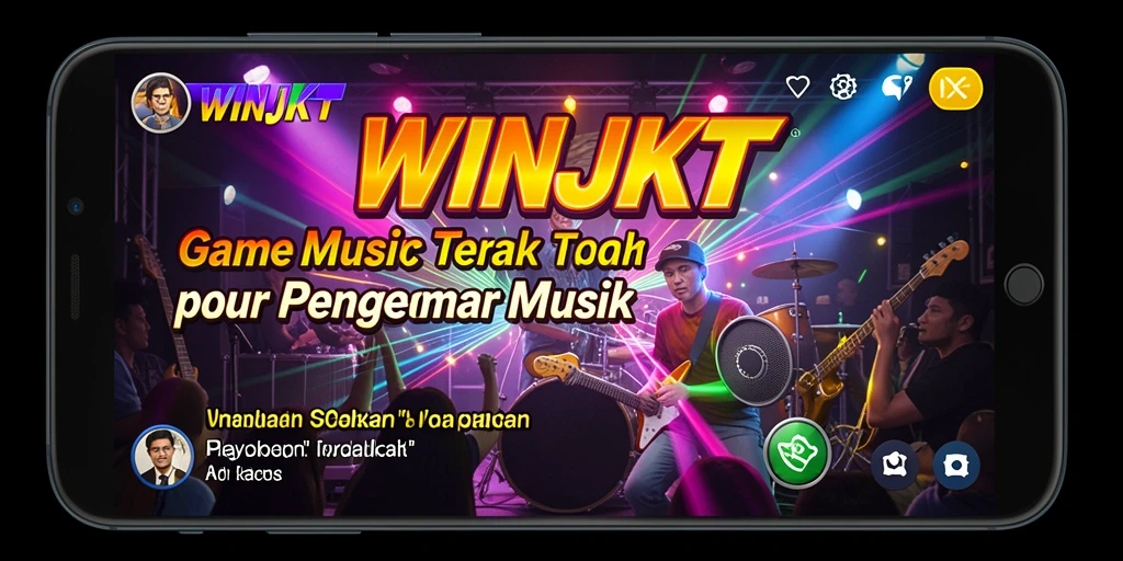 Screenshot WINJKT menampilkan gameplay seru dengan berbagai tantangan musik.